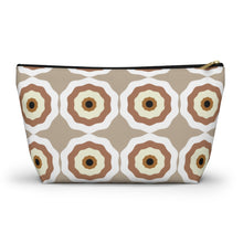 Load image into Gallery viewer, Mocha Circles Accessory Pouch w T-bottom
