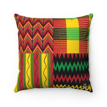 Load image into Gallery viewer, Juneteenth Ankara2 Spun Polyester Square Pillow
