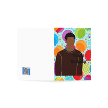 Load image into Gallery viewer, Mens Birthday-Brown Shirt Folded Greeting Cards (1, 10, 30, and 50pcs)
