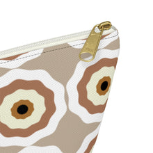 Load image into Gallery viewer, Mocha Circles Accessory Pouch w T-bottom

