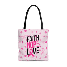 Load image into Gallery viewer, Faith Hope Love AOP Tote Bag
