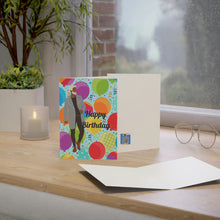 Load image into Gallery viewer, Mens Birthday-Gray Gentleman Folded Greeting Cards (1, 10, 30, and 50pcs)
