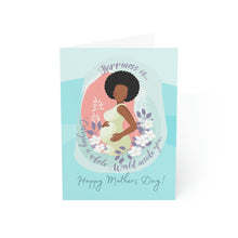 Load image into Gallery viewer, Happy Mothers Day-Happiness Is -Dark Folded Greeting Cards (1, 10, 30, and 50pcs)
