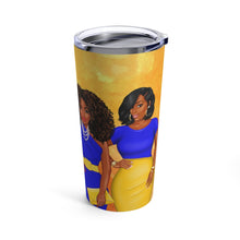 Load image into Gallery viewer, The Sisterhood Blue/Gold Tumbler 20oz

