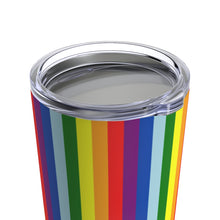 Load image into Gallery viewer, Rainbow Stripes Tumbler 20oz
