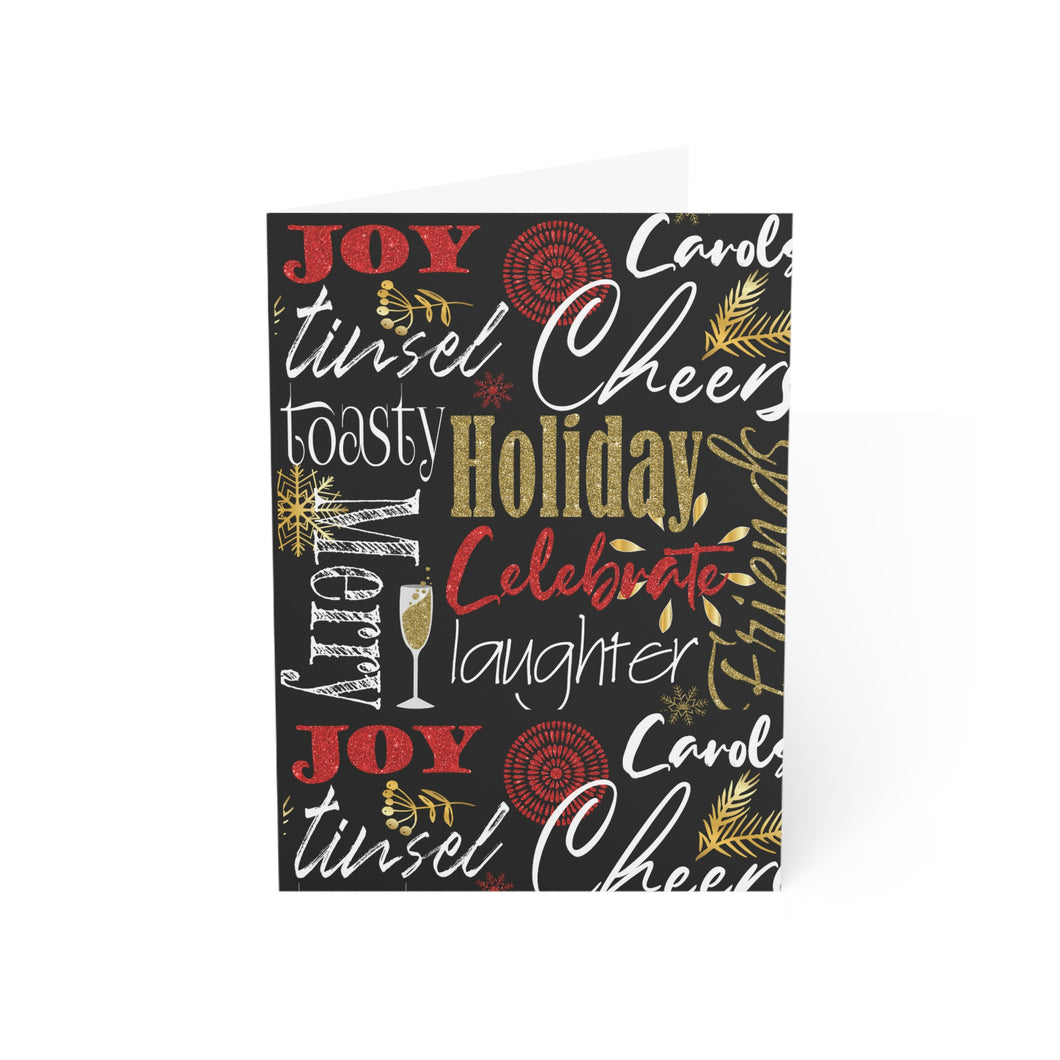 Christmas Joy Folded Greeting Cards (1, 10, 30, and 50pcs)