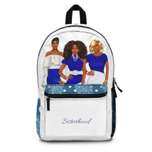 Load image into Gallery viewer, The Sisterhood Blue/White Backpack

