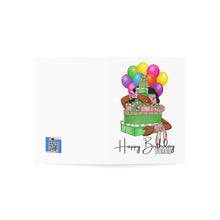 Load image into Gallery viewer, Happy Birthday Soror! - Pink &amp; Green Folded Greeting Cards (1, 10, 30, and 50pcs)

