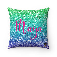 Load image into Gallery viewer, Maya- Kids Personalized Spun Polyester Square Pillow
