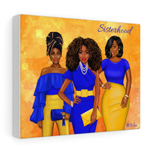 Load image into Gallery viewer, The Sisterhood Blue/Gold Canvas Gallery Wraps
