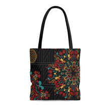 Load image into Gallery viewer, Black Ankara Kente AOP Tote Bag
