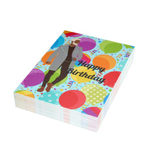 Load image into Gallery viewer, Mens Birthday-Gray Gentleman Folded Greeting Cards (1, 10, 30, and 50pcs)
