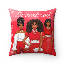 Load image into Gallery viewer, The Sisterhood Red/White Spun Polyester Square Pillow
