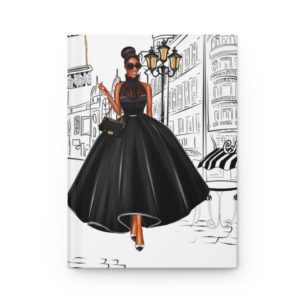 Paris Black Hardcover Journal Matte