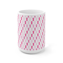 Load image into Gallery viewer, Pink Ribbons Ceramic Mug 15oz
