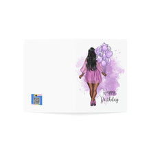 Load image into Gallery viewer, Happy Birthday-Purple Folded Greeting Cards (1, 10, 30, and 50pcs)
