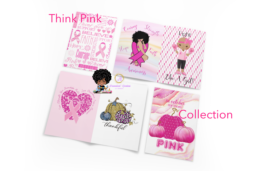 Think Pink Assorted Collection (6) Cards- Not Personalized